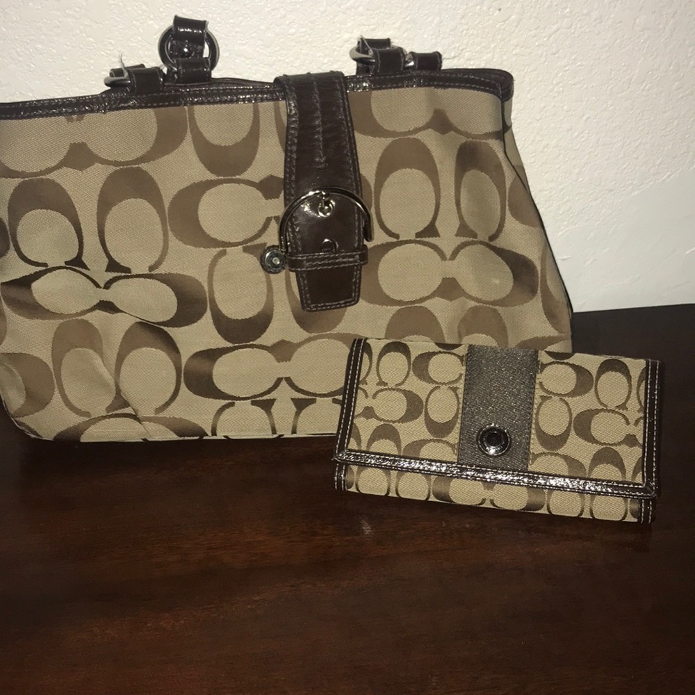 Original coach handbag and matching wallet